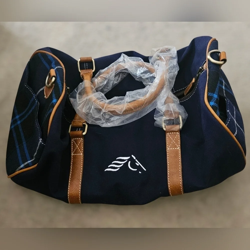FH Wadsworth Canvas & Leather Strap Duffel Bag - NEW
